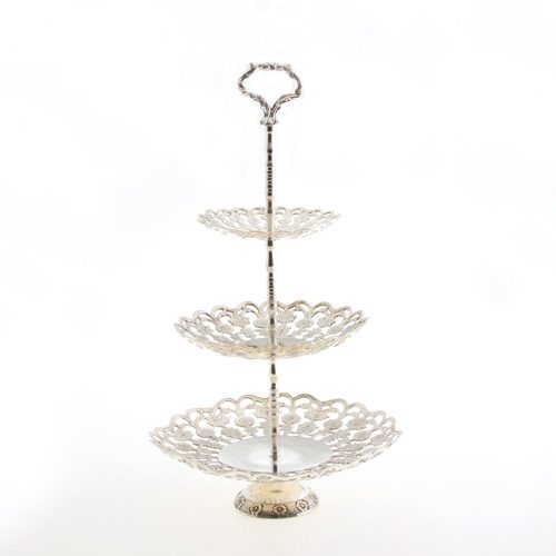 3 Tier Fruit Tray - Silver - Trays & Platters Rentals - South Florida ...