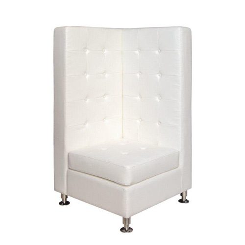 White Mod High Back Corner Mod Event Furniture Line Rentals