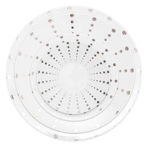 white-platinum-dot dinnerware